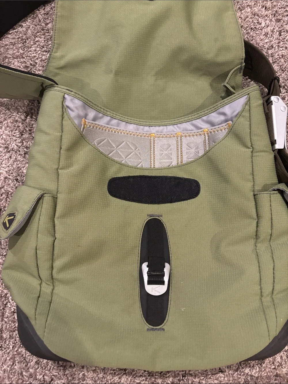 Keen Olive Green and Dark Gray  Messenger Bag